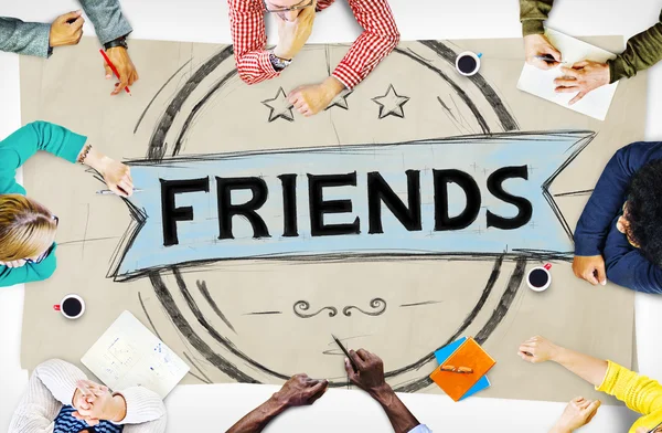 Φίλοι έννοια σχέση φιλίας — Φωτογραφία Αρχείου