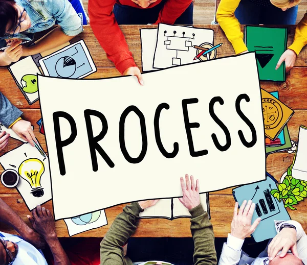 Determinación del proceso Evaluar — Foto de Stock