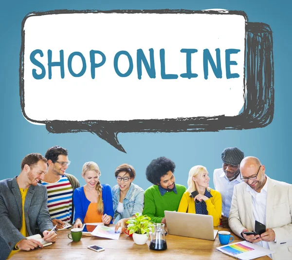 Shop Online, Internet levering Concept — Stockfoto