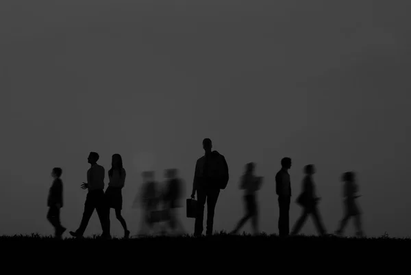 Gente de negocios caminando en Rush Hour — Foto de Stock