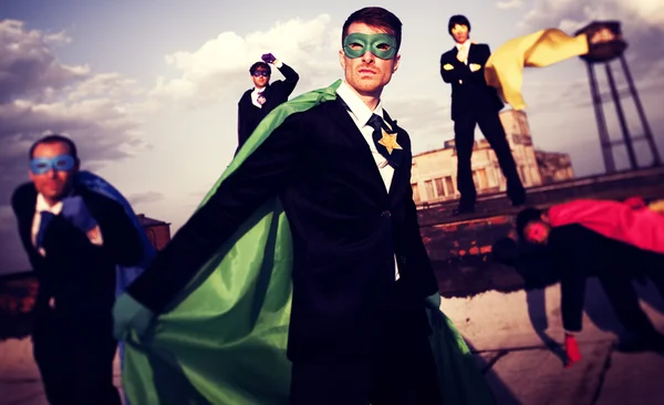 Strong Superhero Businessmen — Stock fotografie