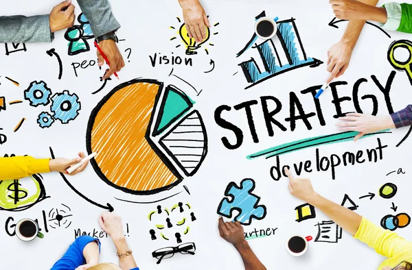 Estrategia Desarrollo Objetivo Marketing Visión —  Fotos de Stock