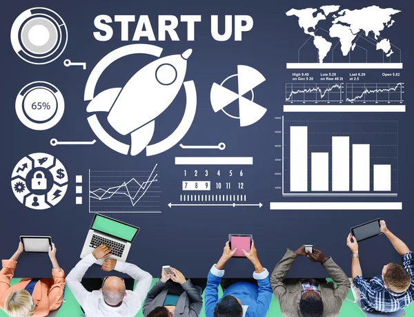 Affärsplan, Start up strategi koncept — Stockfoto