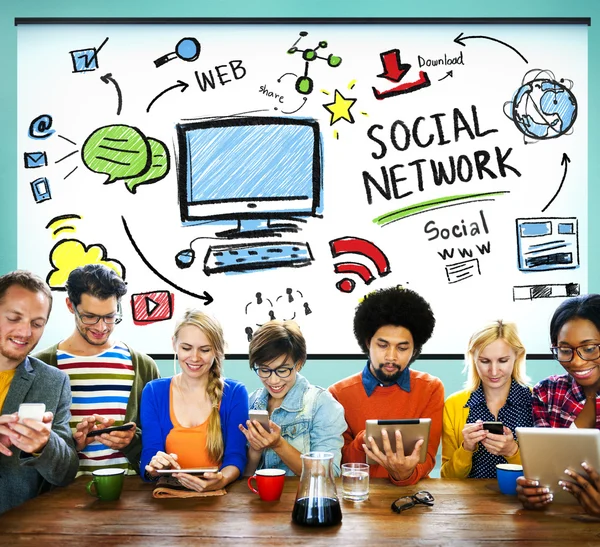 Concetto di social network — Foto Stock