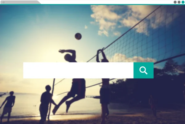 Les gens qui jouent au beach volley — Photo