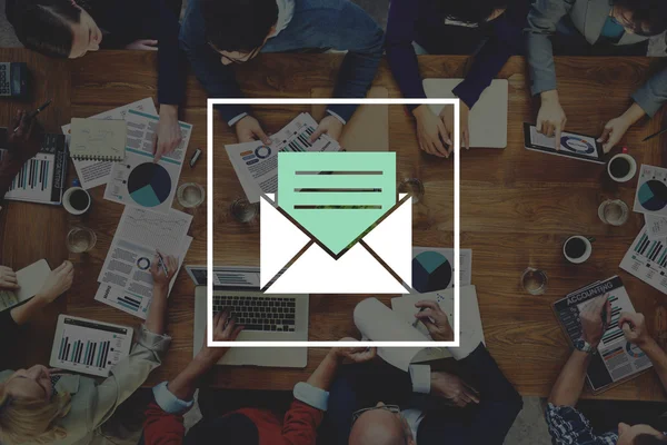 Email Icona del messaggio, Concetto di comunicazione — Foto Stock