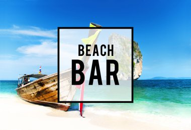 Yaz plaj Bar tatil kavramı