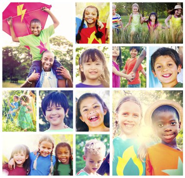 Çocuk Aile zevk, rahat kavramı