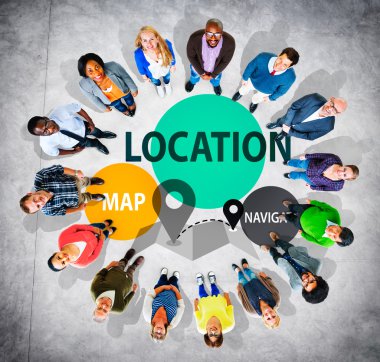 Konumu hedef navigasyon haritası