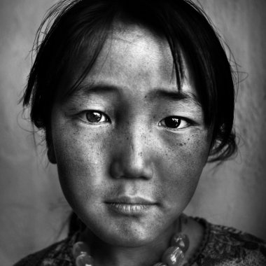 Mongolian Girl Portrait clipart