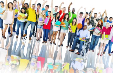 Gençler birlikte çeşitlilik