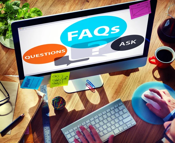 Frequently Asked Questions Concept — Stock Photo, Image