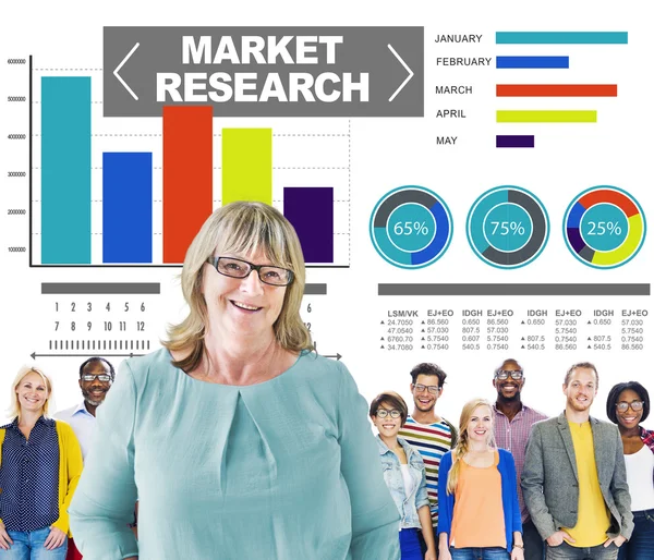 Έρευνα αγοράς, μάρκετινγκ στρατηγική έννοια — Φωτογραφία Αρχείου