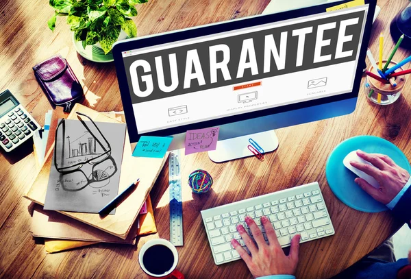 Garantía Garantía, Beneficios Concepto de cliente — Foto de Stock