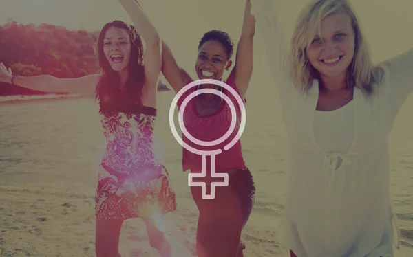 Zeichen des Gender Women Girl Icon Konzepts — Stockfoto
