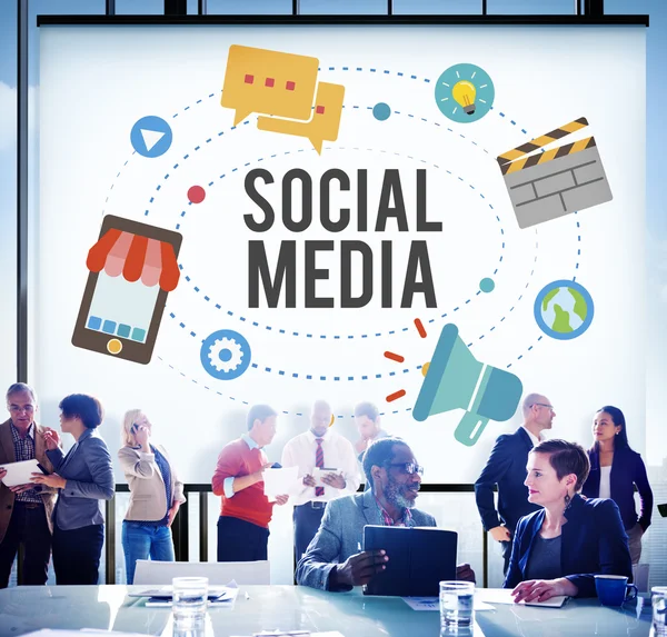 Concept van sociale media — Stockfoto