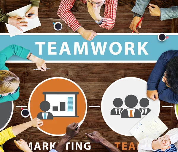 Groep van mensen uit het bedrijfsleven en Teamwork Team — Stockfoto