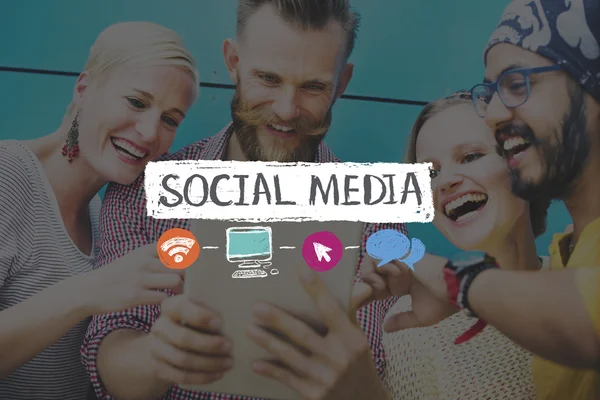 Sociale Media Online Connect Concept — Stockfoto