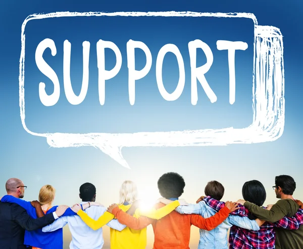 Diverse persone e concetto di supporto — Foto Stock