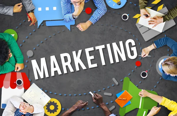 Estrategia de Marketing Concepto de Marca — Foto de Stock