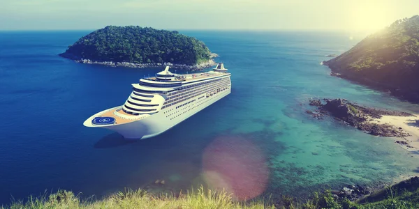 Nave da crociera nel concetto di oceano — Foto Stock