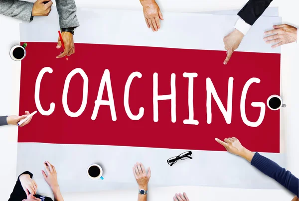 Koncepcja coachingu, nauczanie, szkolenia — Zdjęcie stockowe