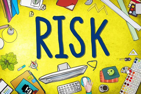 Background with text: Risk — Stock Photo, Image