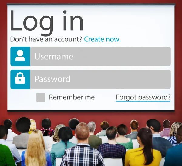 Passwort-Identität einloggen — Stockfoto
