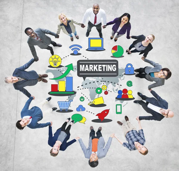 Concetto di affari globali di marketing — Foto Stock