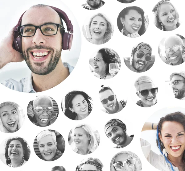 Diverse young happy people — Stock Photo, Image