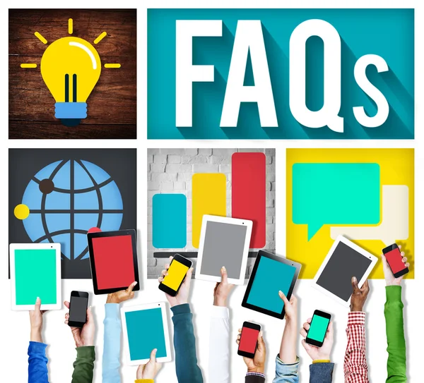 FAQs Guidance and Answers Concept — Stock Photo, Image