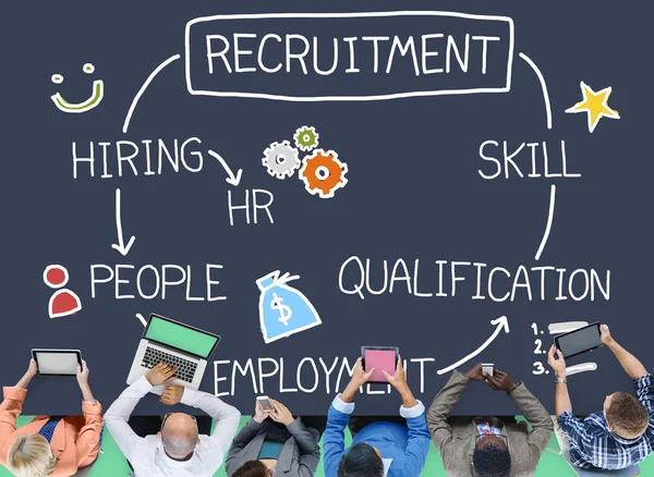 Recruitment Hiring Qualification — Stock Photo, Image
