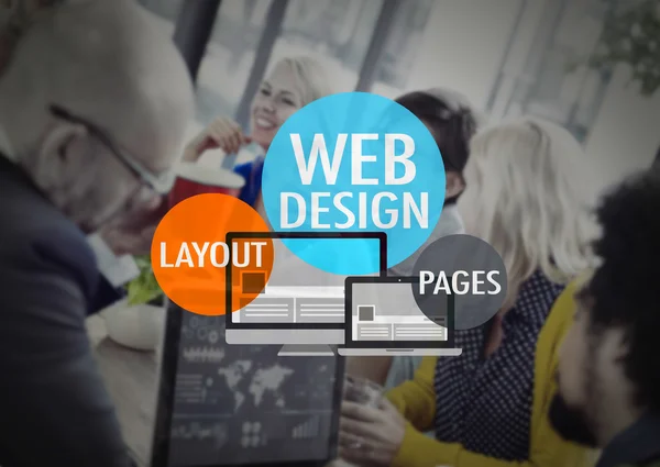 Koncepcja projektowania stron internetowych — Zdjęcie stockowe