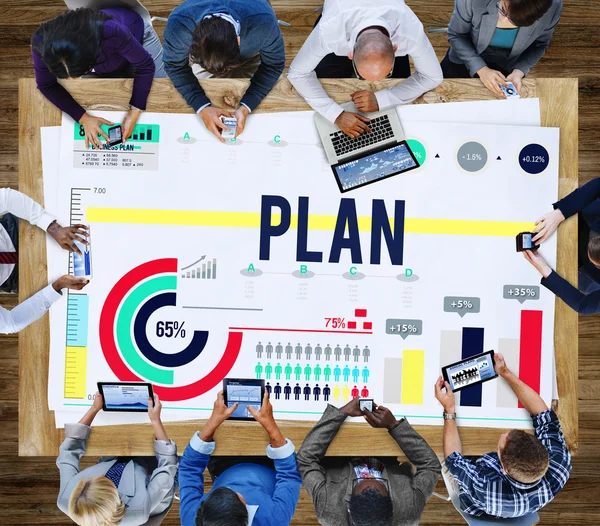 Planejamento de Planos, Conceito de Estratégia de Solução — Fotografia de Stock
