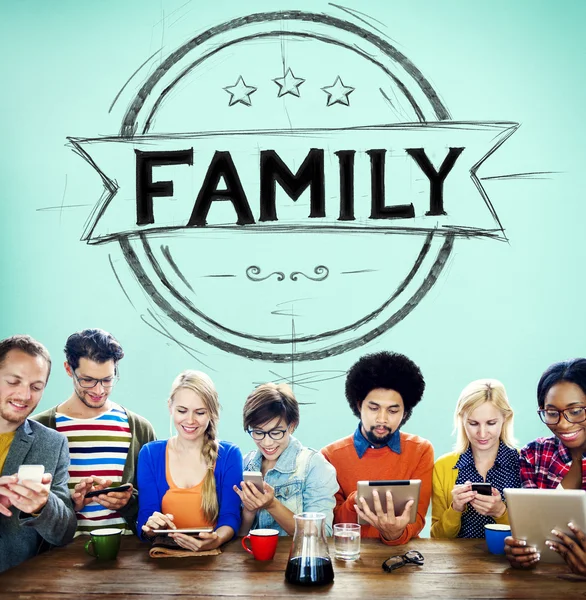 가족 관계 세대 개념 — 스톡 사진