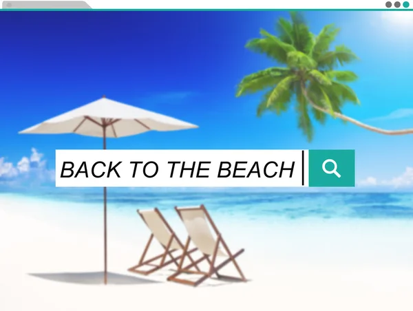 Powrót do koncepcji Beach — Zdjęcie stockowe