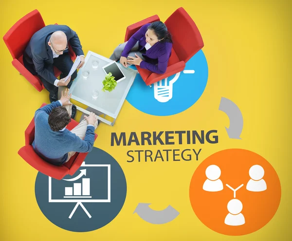 Estrategia de Marketing Concepto de Marca — Foto de Stock