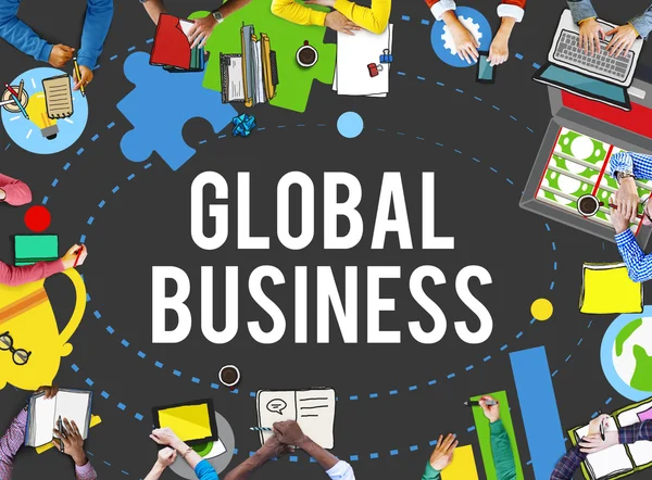 Persone diverse e concetto di business globale — Foto Stock