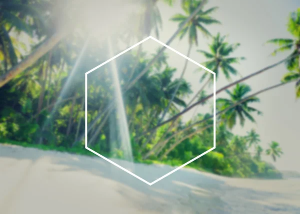 Zeshoek Frame Concept zomer vakantie — Stockfoto
