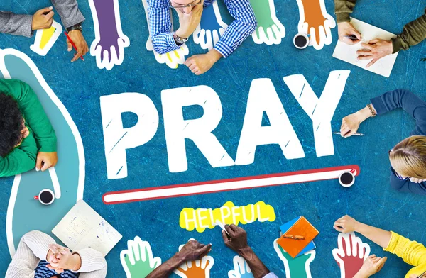 Conceito de Ajuda de Oração — Fotografia de Stock