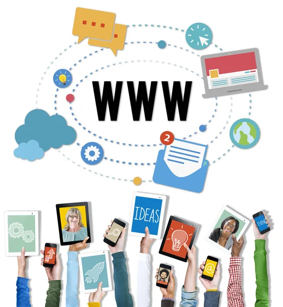 Webové připojení k Internetu — Stock fotografie