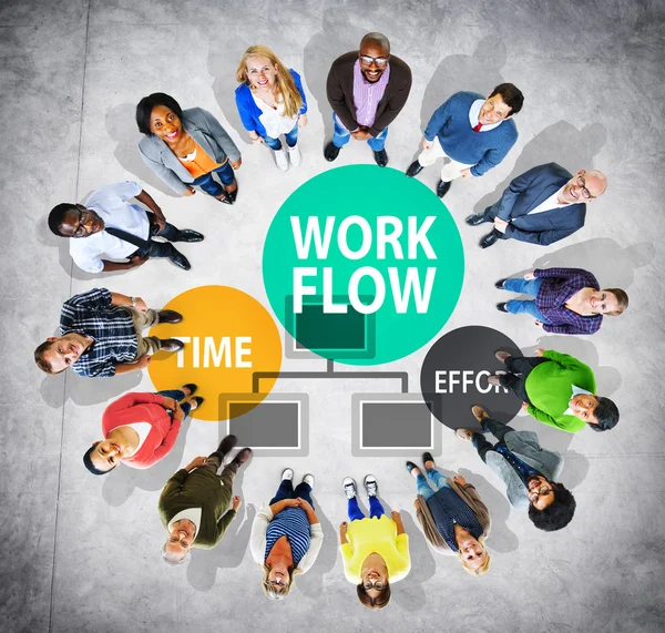 Flux de lucru, Concept de afaceri eficiență — Fotografie, imagine de stoc