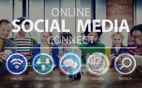 Online Social Media Concept — Stock Photo, Image