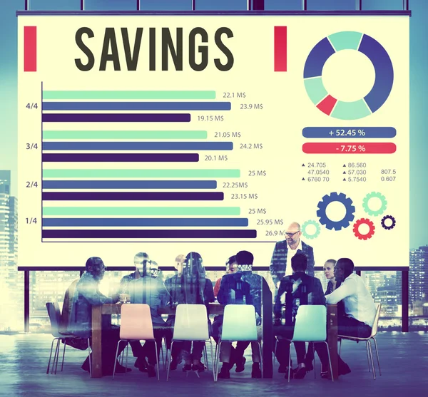 Business People e concetto di risparmio — Foto Stock