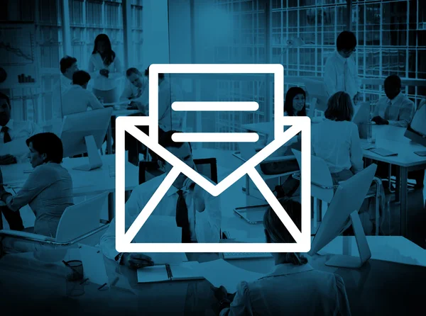 Ikona wiadomości e-mail koncepcja — Zdjęcie stockowe