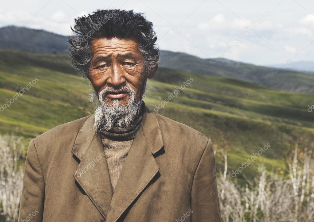 Mongolian Man in Field