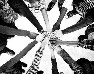 Grup çeşitli insan, ekip çalışması kavramı