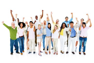 Grup başarı kutluyor çeşitlilik insan