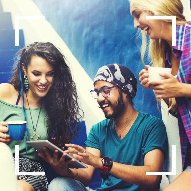 Kamera odak çerçevesi kenarlık kopya alanı kavramı