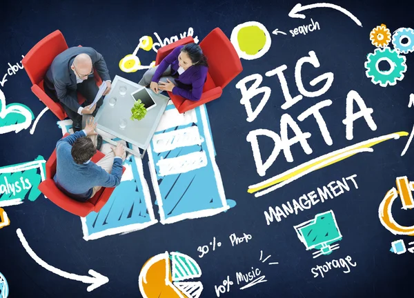 Business People e Big Data Concept — Foto Stock
